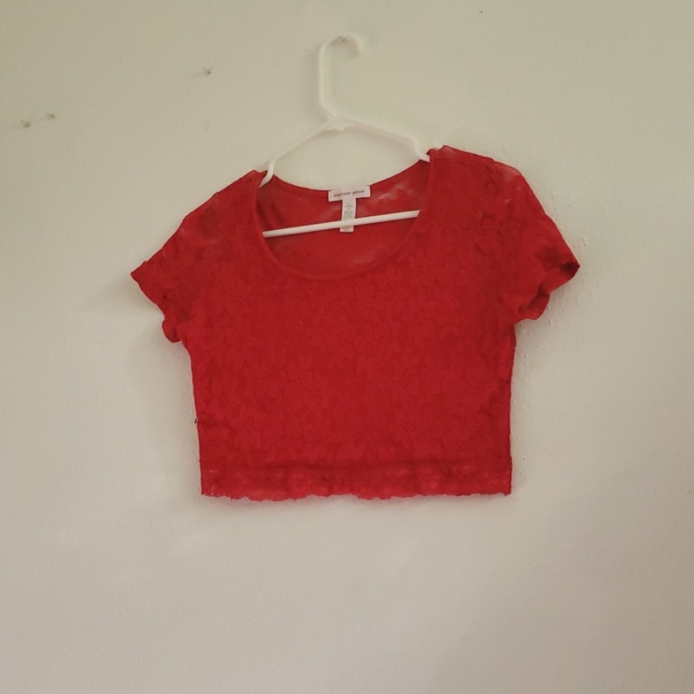 Red crop top